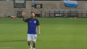 Road to 26: Argentina vence 2-0 a Honduras ante un récord histórico de 91,102 aficionados en Texas Lionel Messi en Kyle Field durante una sesión previa al entrenamiento en el Road to 26